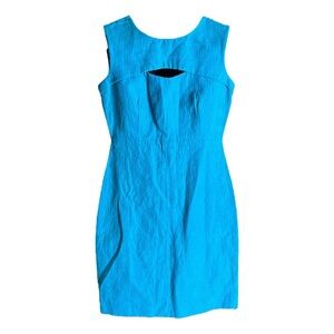 LAVIA 18 Blue Sleeveless Textured  Dress
